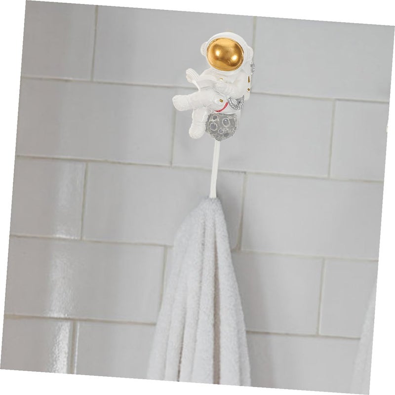 Space Astronaut Wall Hooks Adhesive No Drill Stick on Coat Towel Hanger for Bathroom Kitchen Door - Image 5