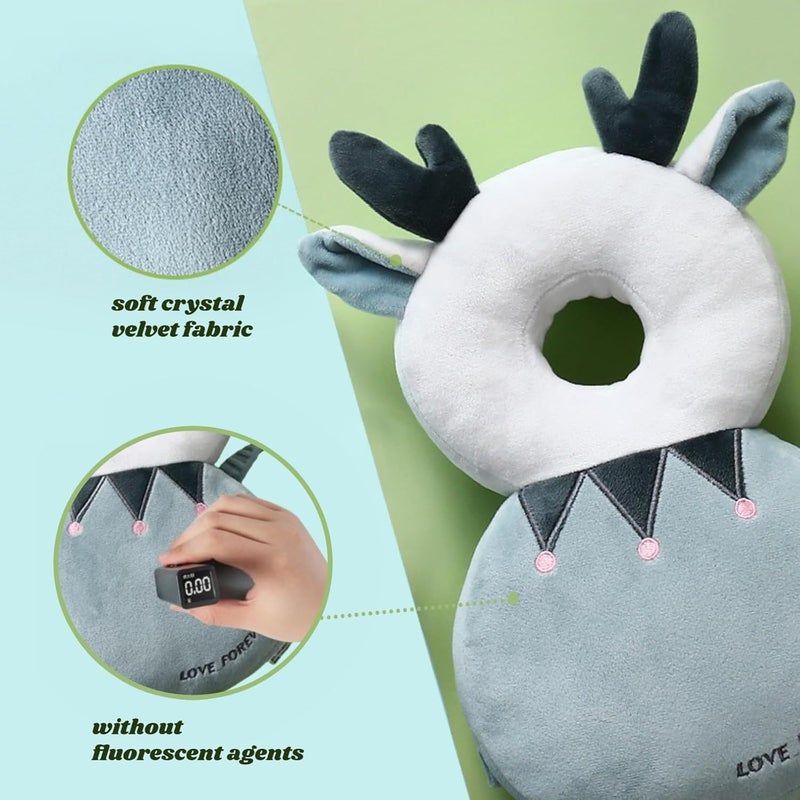 Barakah Baby Head Protector Cushion Backpack, Baby Anti Falling Pillow Head Adjustable Baby Fall Back Head Protector with Baby Knee Pads for Crawling, Soft, Breathable and Wearing Safety - Image 3