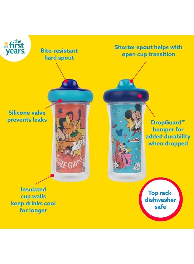 the FIRST years The First-Year Disney Mickey Insulated Baby Sippy Cup 9 Oz, Spill & Leak Proof Bottle for Babies, Break Resistance Sippy Cup Lid, BPA Free, Perfect for Kids above 12 Months, Pack of 2 - Image 4