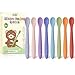 DRKIO 8Piece Silicone Baby Spoons Infant Spoons First Stage Self Feeding Baby Led Weaning Supplies Toddler Training Utensils Soft ChewableTip Bendable BPAFree Dishwasher Safe Boilproof - Image 2