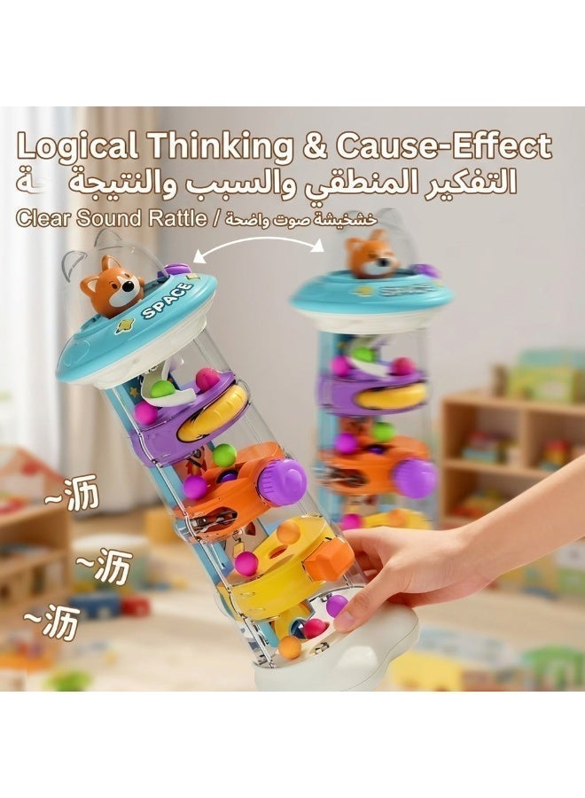 Montessori Activity Tower – Sensory Fine Motor STEM Toy, Buttons, Switches & Levers, Hand-Eye Coordination & Focus, Toddler Learning Gift 1-3 - Image 4