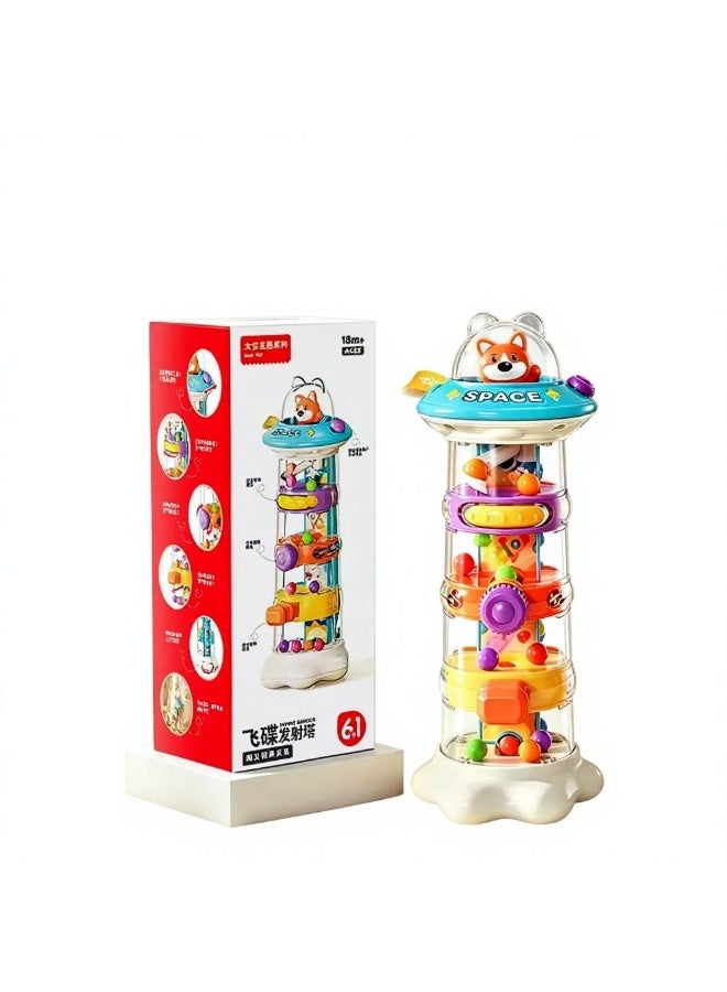 Montessori Activity Tower – Sensory Fine Motor STEM Toy, Buttons, Switches & Levers, Hand-Eye Coordination & Focus, Toddler Learning Gift 1-3 - Image 1