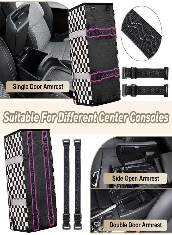 NECKORY Console Dog Car Seat - Portable Dogs Armrest Booster Seat for Small Dog, Foldable Pet Car Seat with Safety Belt, Black Checkered - Image 4