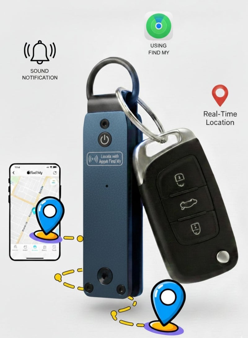 منظم مفاتيح ذكي مع تتبع الموقع، سلسلة مفاتيح متعددة الاستخدامات لمنع فقدان مفاتيح السيارة، تتبع الأصول عبر Apple Find My، منظم مفاتيح مدمج بتصميم فاخر يستوعب حتى 6 مفاتيح - Image 1