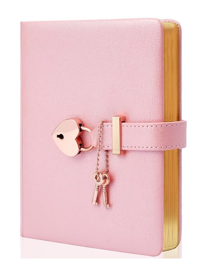 CAGIE Diary with Lock and Key for Girls ages 8-12, Lock Diary for Girls with Gift Box, 296 Gold Edged Pages, Heart-Shaped Locked Journal for Women, 5.3 x 7 Inch - Image 5