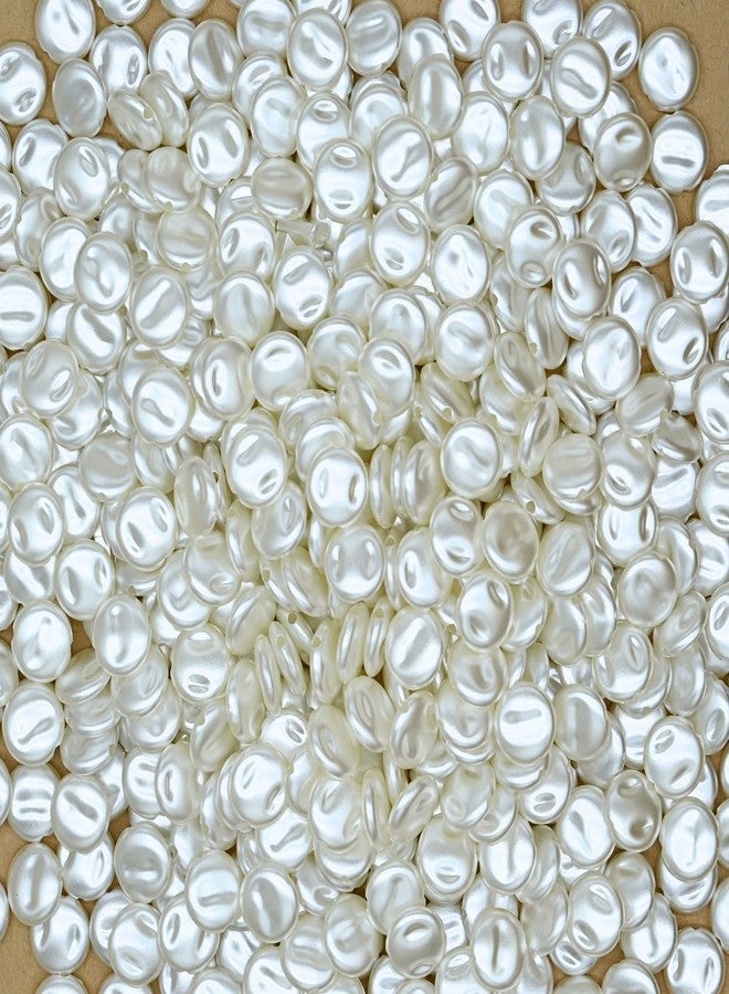 Satra Traders Flat Back Round Pearl Beads | Size : 10mm | Qty : 100g | PB276 - Image 1