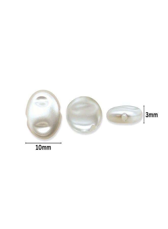 Satra Traders Flat Back Round Pearl Beads | Size : 10mm | Qty : 100g | PB276 - Image 3