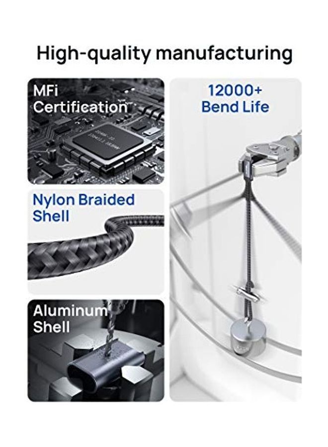 NIBEMINENT Lightning to 3.5mm Female Headphone Jack Adapter, JSAUX [Apple MFi Certified] Audio Converter Compatible with iPhone 12 Mini/12 Pro/11/11 Pro/11 Pro Max/SE/X XR XS Max 8 7-Grey Grey - Image 4