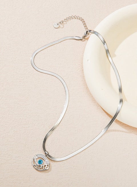 Arabic Style Stainless Steel Necklace - Ramadan Luxury Gift | Hypoallergenic & Lasting Shine | Modern Islamic Jewelry