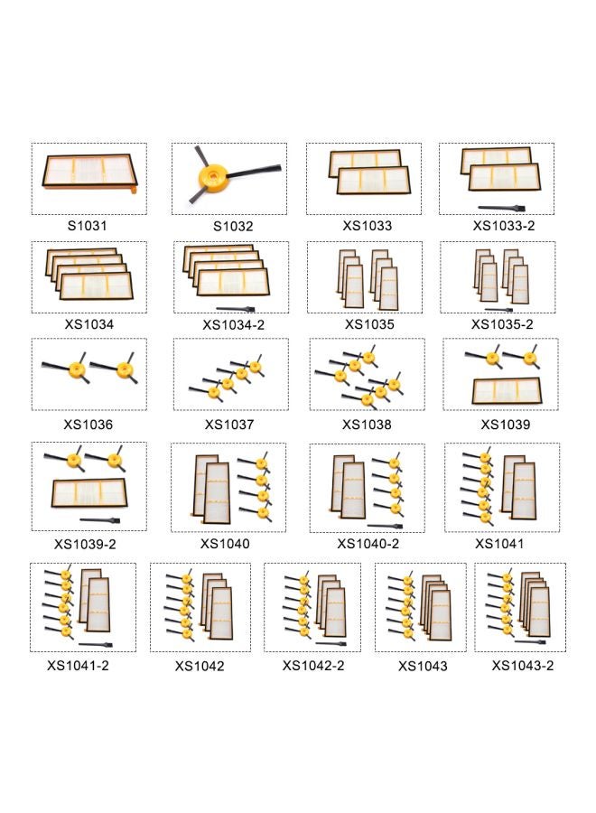 مجموعة مكونة من 3 فرش جانبية H24301-11 متعدد الألوان - Image 4