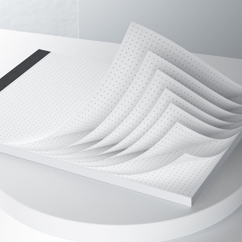 AILZFEI Dot Grid Desk Notepad 2 Pack 8.5 x 11 Dot Paper Pad, 30 Sheets per Pad, White, 5x5 (5 Dots per inch), Easy-Tear Perforations, 8.5"x11" Dot Grid Paper Note Pad - Image 5