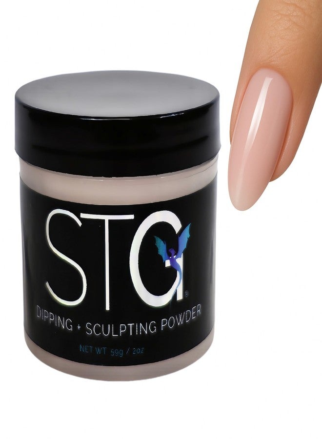 إس تي جي بودرة أظافر أكريليك احترافية من STG Acrylic Systems، تركيبة لا تترك أثراً رخامياً، خالية من 9 مواد ضارة، وخالية من HEMA، لون وردي فاتح 2 أونصة - Image 1