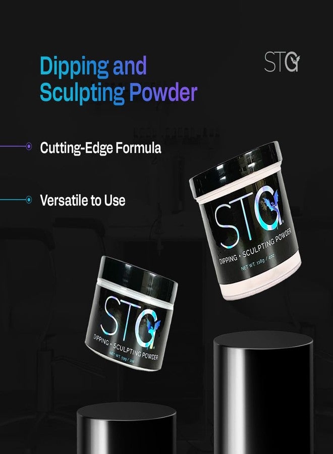 إس تي جي بودرة أظافر أكريليك احترافية من STG Acrylic Systems، تركيبة لا تترك أثراً رخامياً، خالية من 9 مواد ضارة، وخالية من HEMA، لون وردي فاتح 2 أونصة - Image 4