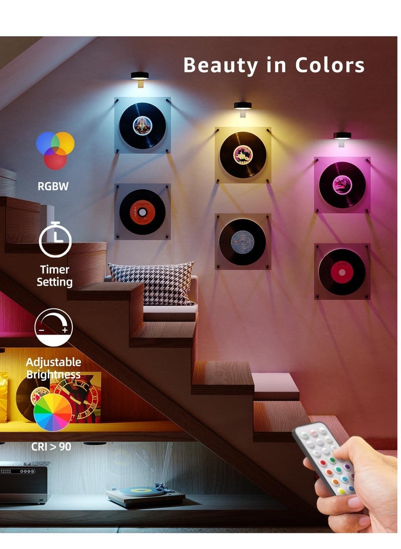 6 Pcs Led Lights With Remote Control Wireless Motion Sensor Lights Battery Operated 13 Color Rgb Led Under Cabinet Lighting Dimmable Closet Light  - Image 3