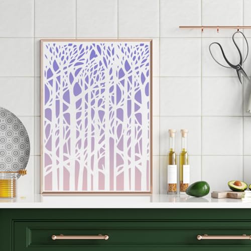 SUNVERSE Stencils for Crafts Reusable Texture Stencils Background Stencil Leaf Floral Templates for Painting on Wood Furniture Card Canvas Paper Scrapbook(Border Stencil03-18p) - Image 3