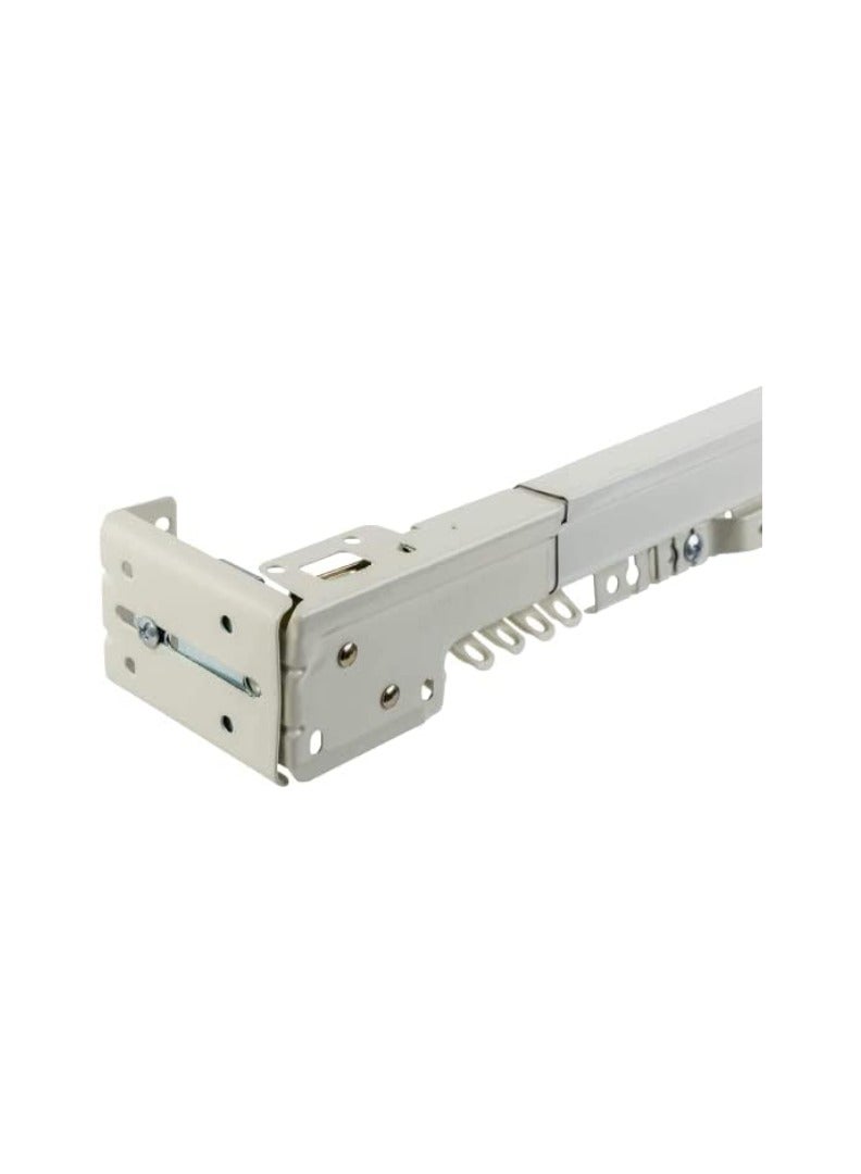KNP KNP Ultra White Corded Adjustable Single Traverse Curtain Rail (112-210 cm) Designed for versatility and style, this curtain rail boasts a pristine ultra white finish that complements any decor.  - Image 2