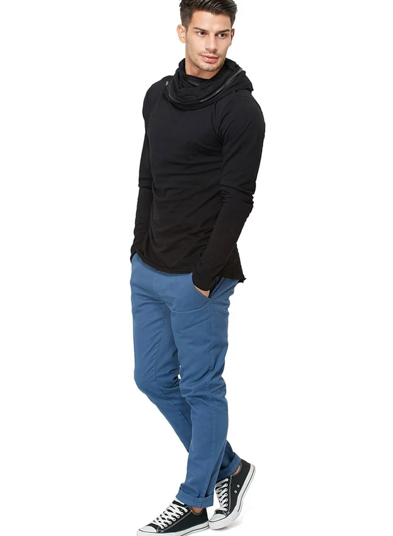!Solid Trask Cowl Neck Hoodie