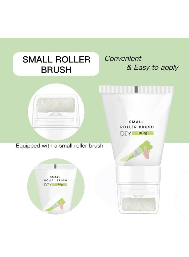 DubaiGallery 100 جرام من طلاء القط بوتيه دينج باللون الأبيض لإصلاح معجون الجدران وفرشاة دوارة للترقيع طلاء اللاتكس دالام روماه - Image 2