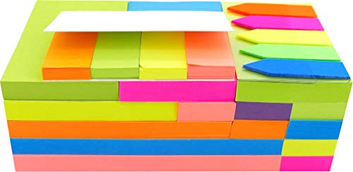 4A Sticky Notes Value Pack, Neon Assorted The Most Commonly Used Sizes in One PP Box,Self-Stick Notes,18 Pads/Box,1900 Sheets Total,4A 4013 - Image 4