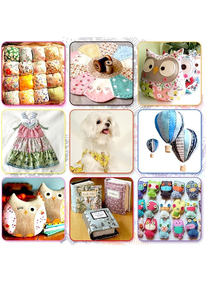 Sweet Life 100 Pcs 4'' x 4'' Cotton Craft Fabric Squares, DIY Sewing Quilting Scrapbooking Bundle  - Image 4