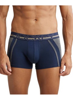 Jockey US21 Men's Super Combed Cotton Elastane Stretch Solid Trunk with Ultrasoft Waistband_Navy_M