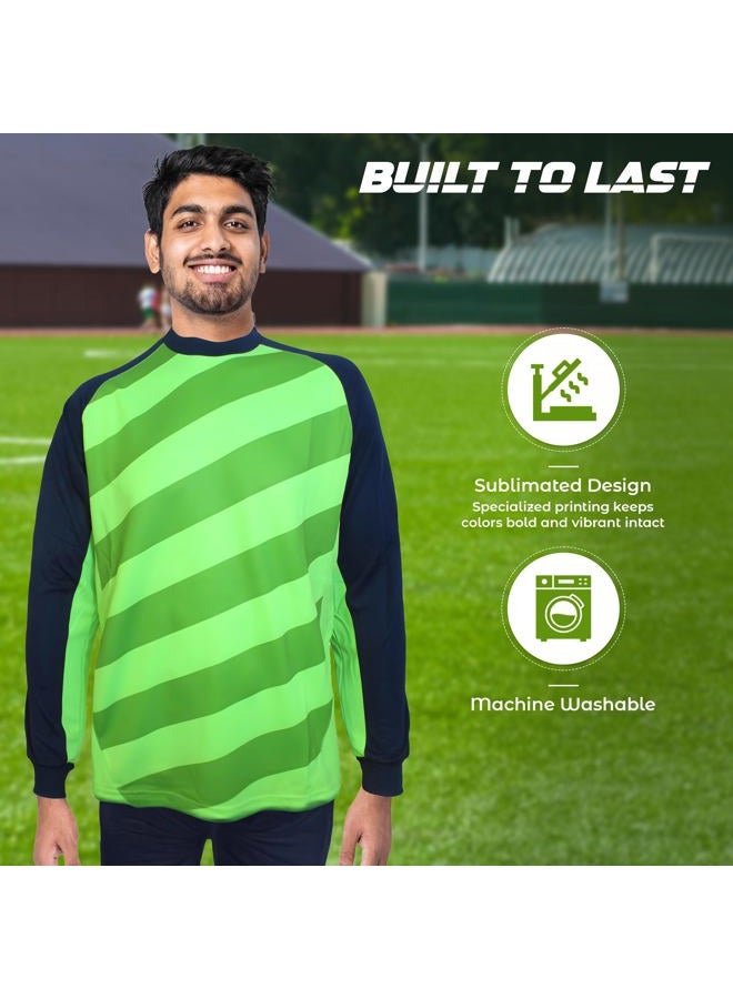Vizari Men's Padova GK Goalkeeper Jersey Green/Navy Youth X-Large - Image 4