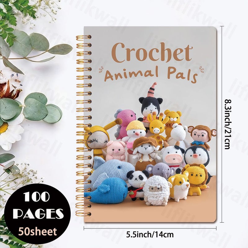 1 Fun Crochet Spiral Notebook With Knitting Log Function Colorful Designed Specifically For Crochet Projects Especially Suitable For Creative Projects With Crochet Handmade Dolls As Theme - Image 2