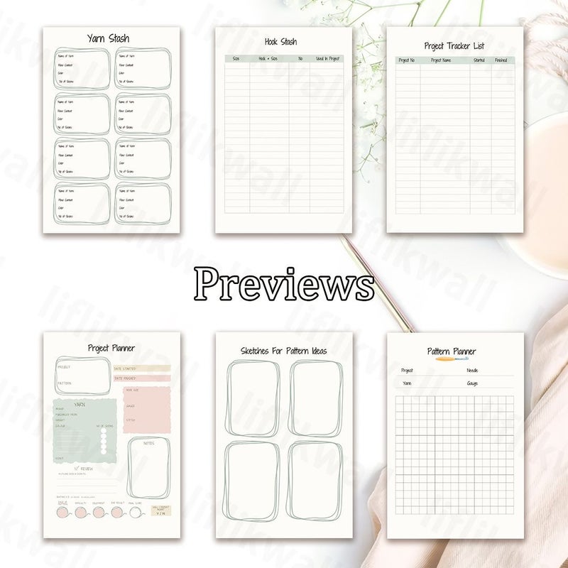 1 Fun Crochet Spiral Notebook With Knitting Log Function Colorful Designed Specifically For Crochet Projects Especially Suitable For Creative Projects With Crochet Handmade Dolls As Theme - Image 5