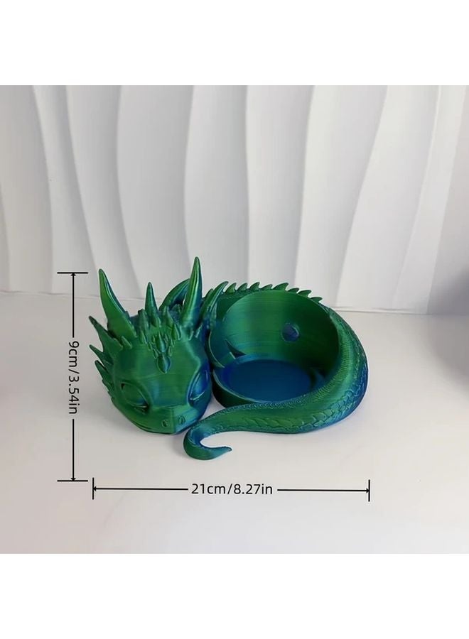 White 3D Printed Dragon Bracket Compatible with Echo Dot 4th 5th Gen Smart Speaker Holder - Image 3