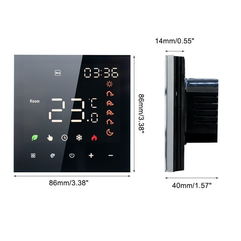 Smart Thermostat: AC 100-250V 5-70°C Range - 5+2/6+1 Programming Function Digital Thermostat with Manual Automatic Mode for Home Indoor Use - Image 5