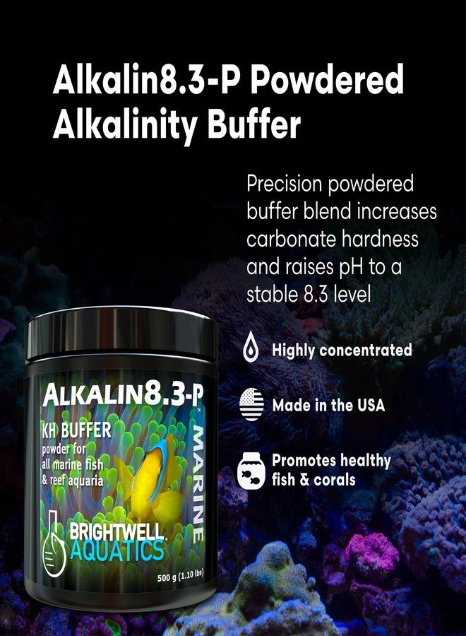 Brightwell Aquatics Alkalin8.3-P Powdered Alkalinity Buffer for Reef Aquariums - Regulates pH to 8.3, Promotes Aragonite Growth, Free of Phosphate & Additives, 500g - Image 2