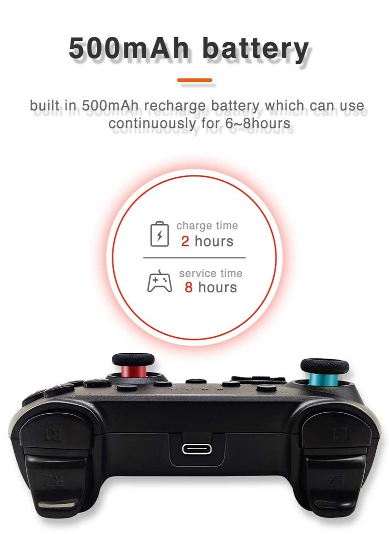 Generic Switch Controller, Wireless Pro Controller Compatible with Nintendo Switch/Switch Lite/Switch OLED Controller for Switch with Wake-up, Turbo Vibration  - Image 5