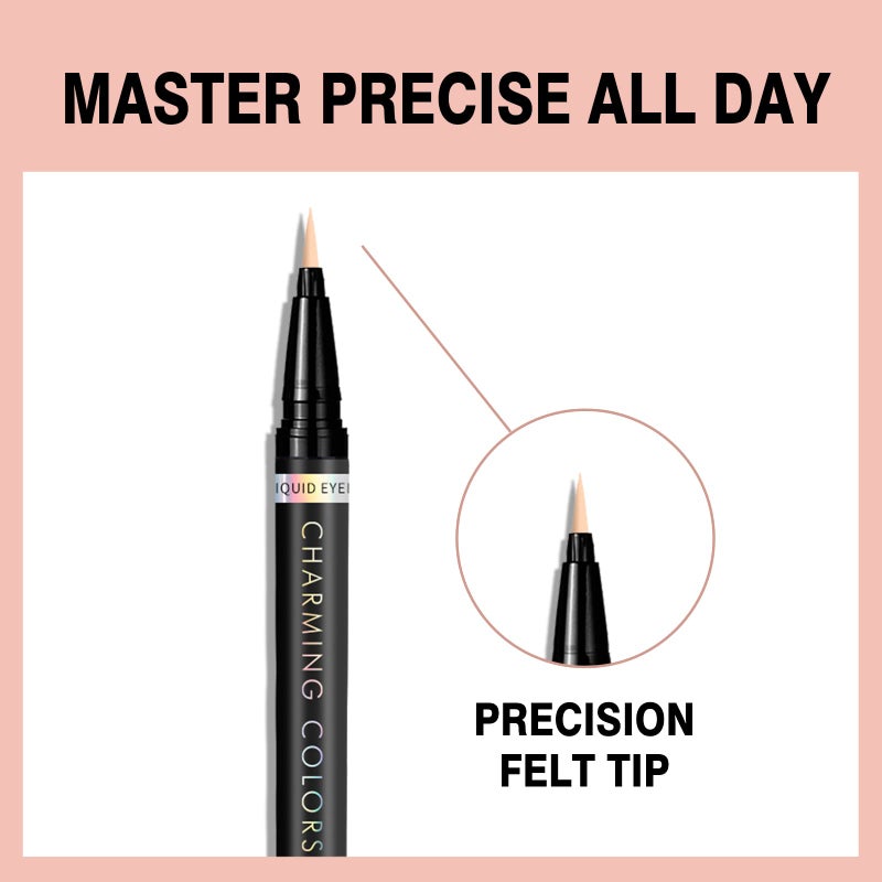 Music Flower Eyeliner Pen,Colored Matte Liquid Eyeliner Waterproof Smudge Resistant with Precise Tip (Nude) - Image 2