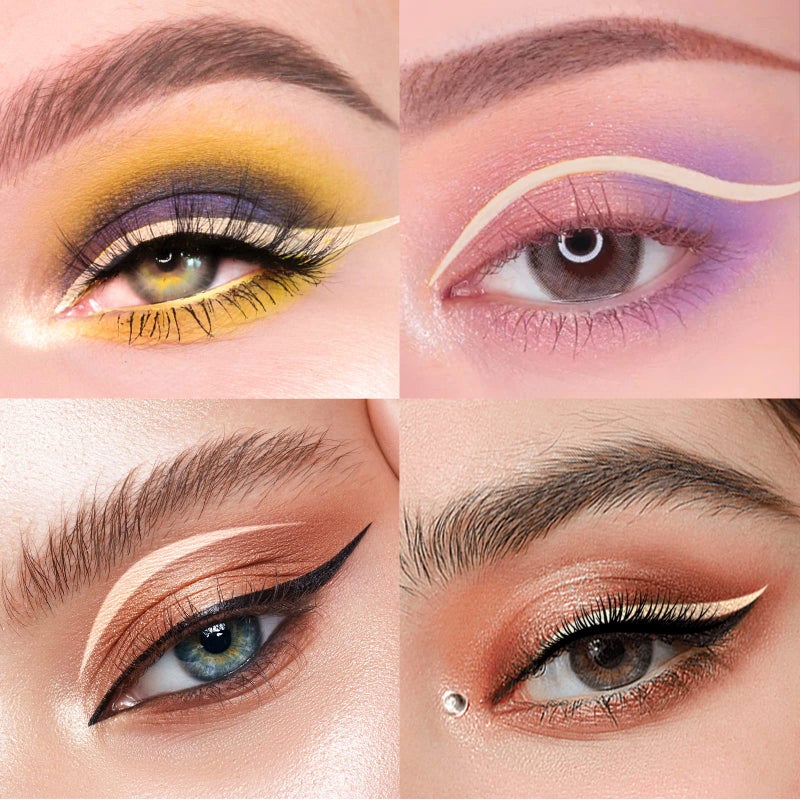 Music Flower Eyeliner Pen,Colored Matte Liquid Eyeliner Waterproof Smudge Resistant with Precise Tip (Nude) - Image 5