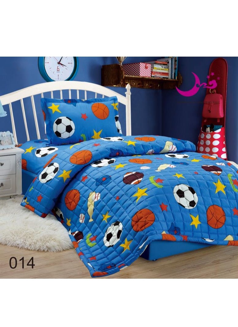 Moon - Compressed bed comforter set consisting of 3 pieces, children's drawings - Image 1