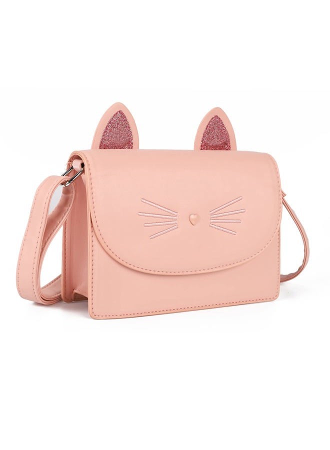 AFKOMST Cute Purses for Teen Girls Small Crossbody Purse and Handbags Cat Gifts for Kids, Pink, Small - Image 1