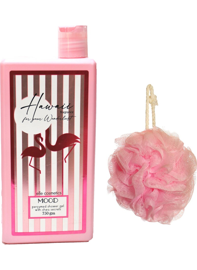 MOOD - Mood Shower Gel Hawaii 750 Gm + Lofa Multi Color - Image 1