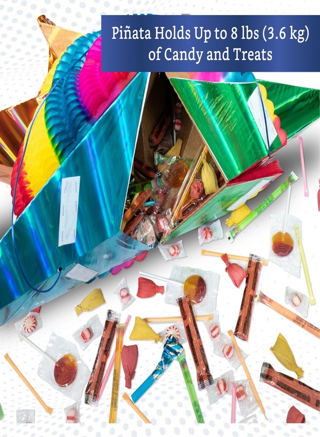 FIESTA WRAPS Mexican Piñata (X-Large 36 inches) - Authentic Handmade Foldable Large Pinata for Birthday Party - Piñatas para Cumpleaños - Fiesta Piniata - Mexican Star Pinata - Cinco de Mayo Pinatas - Image 4