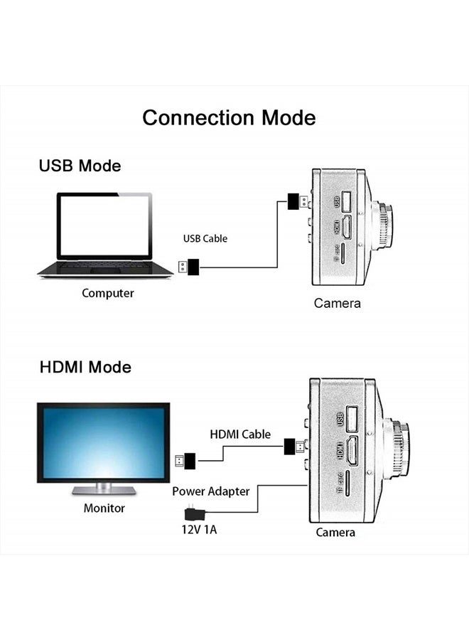 HAYEAR 4K UDH 2160P 1080P HDMI USB Industrial Microscope Camera for Machine PCB Board CPU Repair Soldering；PC Support Windows/Mac/Linux System - Image 5