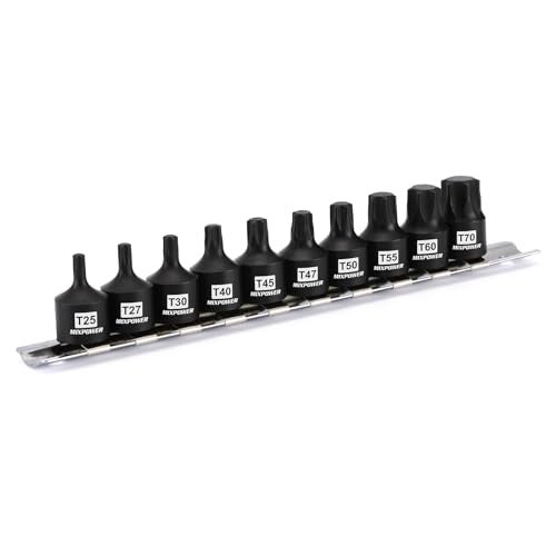 MIXPOWER 10 Pieces 38 Drive Impact Torx Bit SocketsT25T70CrMo Impact GradeSolid One Piece Construction - Image 3