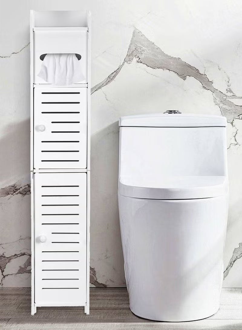 مقاومة للماء مجلس الوزراء الحمام تخزين الرف أرضية المنظم رف الوقوف مع أدراج الأنسجة - Image 1