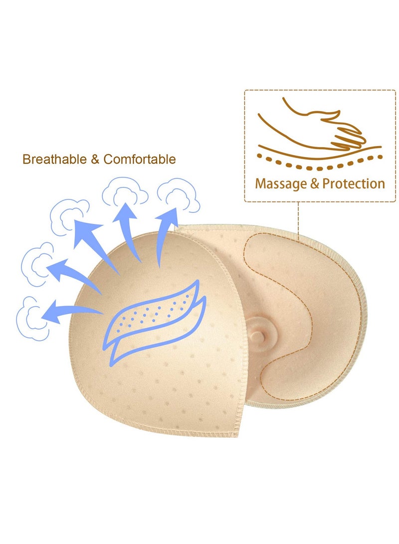 SOLARAE Bra Pad Inserts for Women - Removable Sponge Cups, Semicircular Replacement Pads for Yoga, Swimwear, Bikinis, and More (6 Pairs: White, Black, Skin Tone) - Image 5