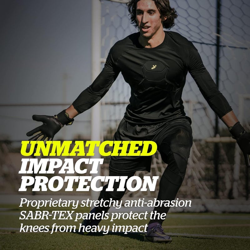 Storelli BodyShield Goalkeeper Leggings, Impact Protection & Turf Burn Resistance – SABR-Tex & NoBurn UHMWPE Knee Fabric - Image 1