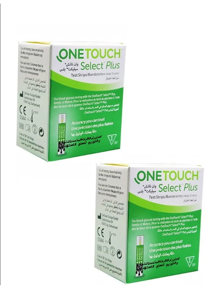 OneTouch Select Plus Blood Glucose Test Strips – Pack of 2