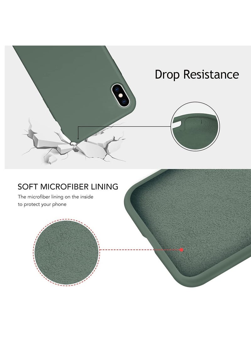 DUSALA iPhone X Case, iPhone XS Case,  Liquid Silicone Phone Case for iPhone X / XS 5.8 Inch, Colorful Silky-Soft Protective Cover (Green) - Image 2