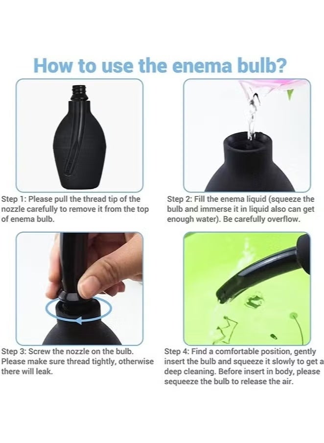 310ml Enema Bulb Kit Douche Cleaner Enema Kit for Women Men with Soft Nozzle - Image 5