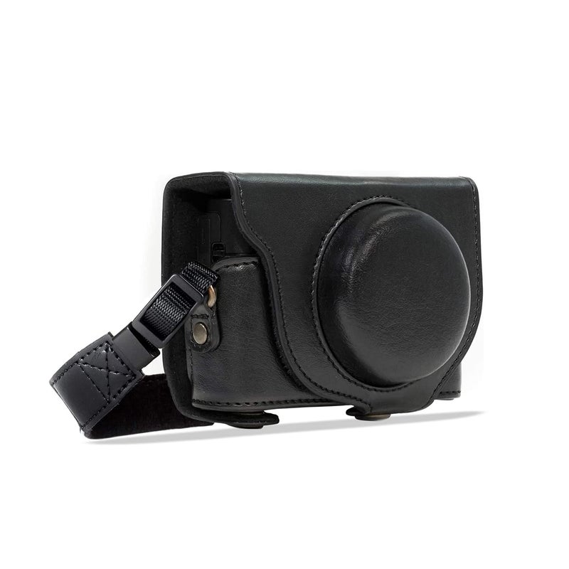 MegaGear MG283 Ever Ready Leather Camera Case compatible with Sony Cybershot DSCRX100 VI DSCRX100 V DSCRX100 IV DSCRX100 III Black - Image 2