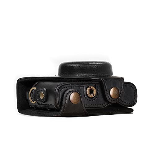 MegaGear MG283 Ever Ready Leather Camera Case compatible with Sony Cybershot DSCRX100 VI DSCRX100 V DSCRX100 IV DSCRX100 III Black - Image 3