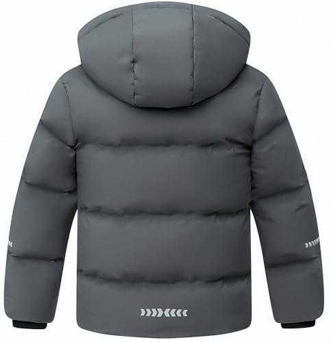 BYLESIN Kids Boy's Winter Coat Fleece Lined Waterproof Jacket Puffy Cotton Coat Thick Hooded Down Outdoor Coats - Image 2