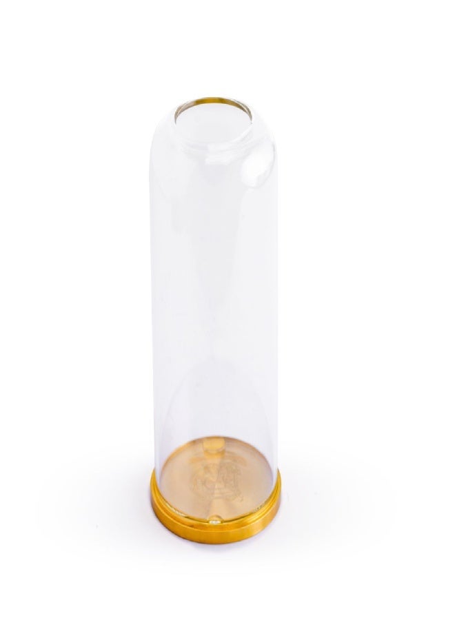Layers Shola (Beige Travertine) 2-in-1 Reed Diffuser & Incense Burner – Natural Marble, Glass & Brass - Image 3